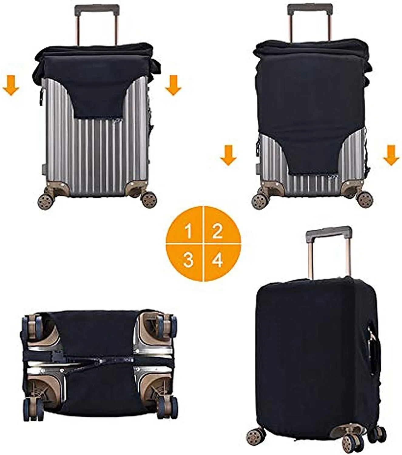 Supernatural Inspiration Trolley suitcase protective cover, elastic fabric, anti-scratch and dust-proof, unique pattern design, zipper opening and closing, no wheel jam