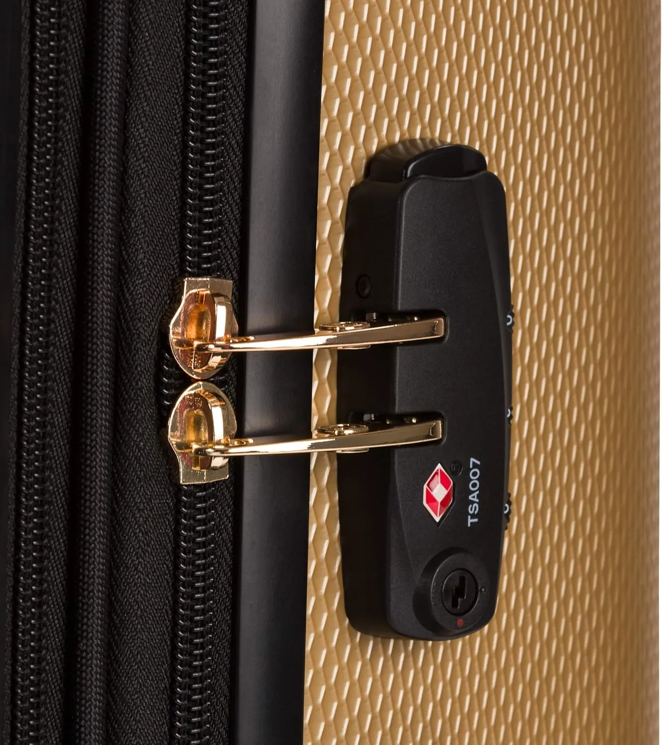 SwissGear 7272 Energie Expandable Hardside Luggage with Spinner Wheels and TSA Lock, Gold, Checked-Large 27-Inch
