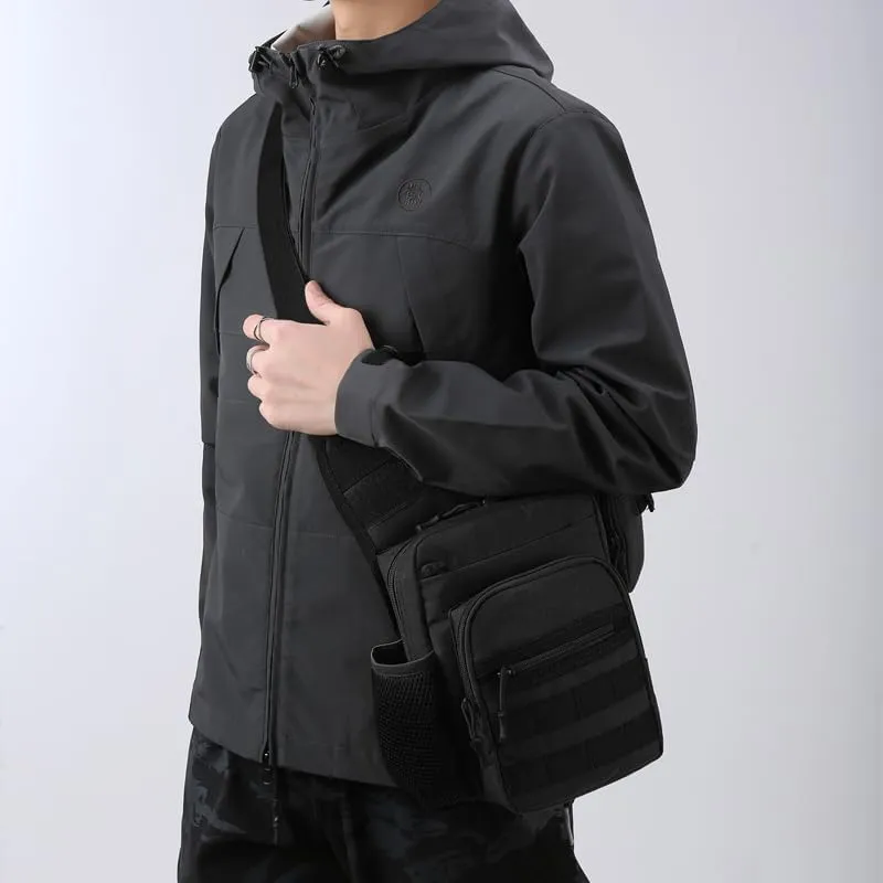 Tactical Backpack Multifunctional Outdoor Large Capacity Sling Shoulder Crossbody Bag for Every Day Carry (Black)
