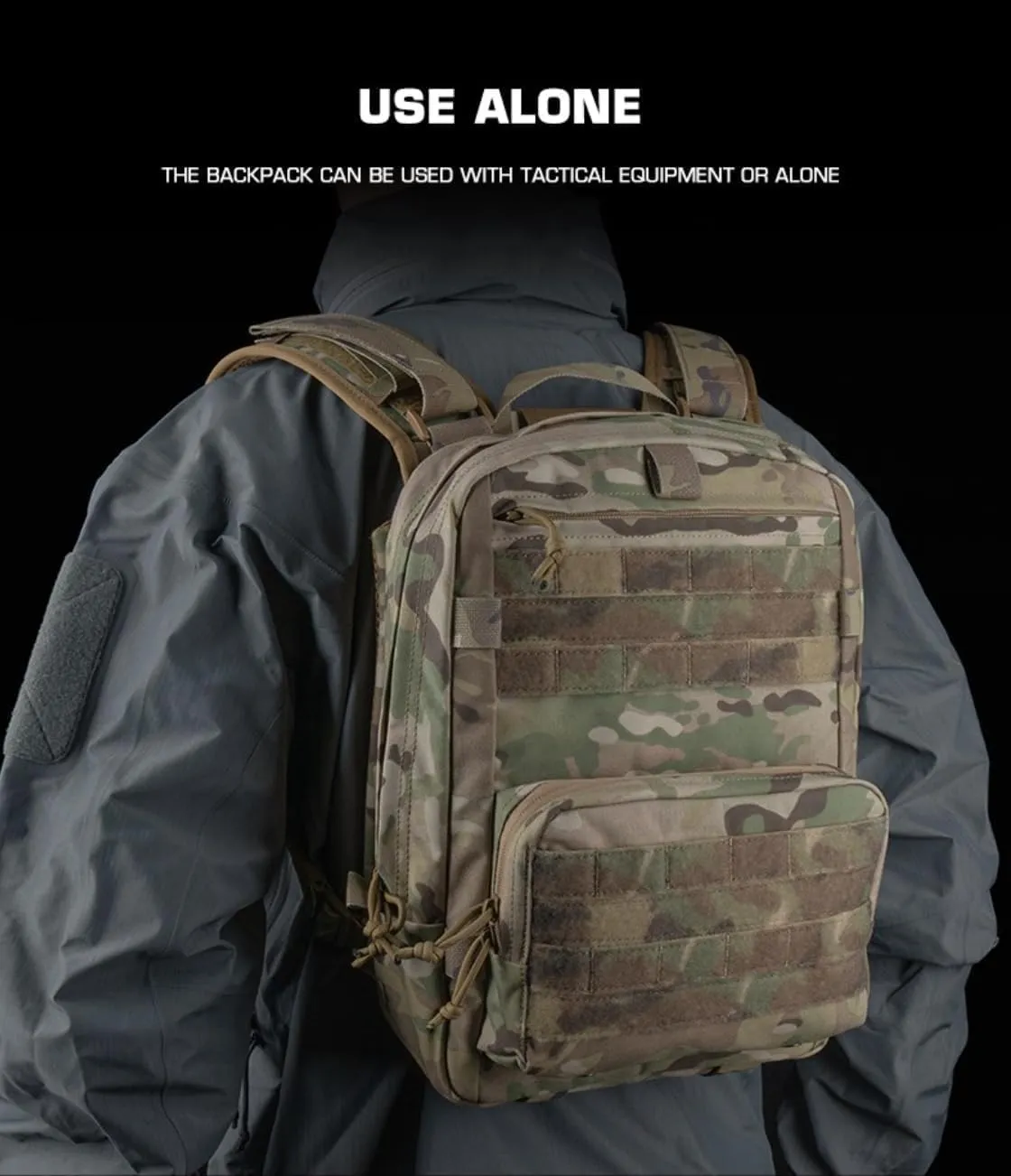 Tactical Backpack Outdoor Large Capacity Equipment Pack Can be External Accessory Bag Hunting Hiking Camping Equip (BCP)