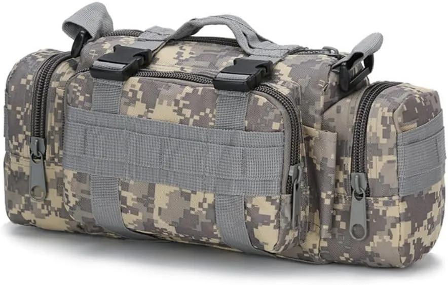 Tactical Fanny Pack Military Assault Waist Bag Hip Belt MOLLE Sling Army Shoulder Bag Camera Handlebar Range Bags (ACU)