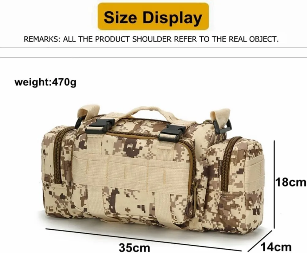 Tactical Fanny Pack Military Assault Waist Bag Hip Belt MOLLE Sling Army Shoulder Bag Camera Handlebar Range Bags (ACU)