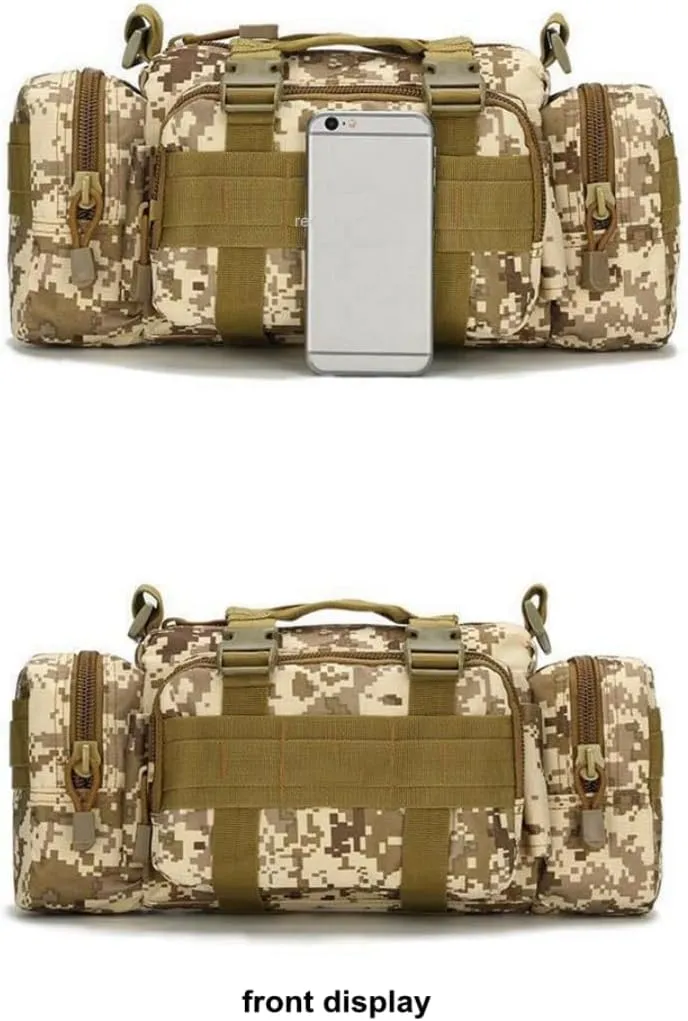 Tactical Fanny Pack Military Assault Waist Bag Hip Belt MOLLE Sling Army Shoulder Bag Camera Handlebar Range Bags (ACU)