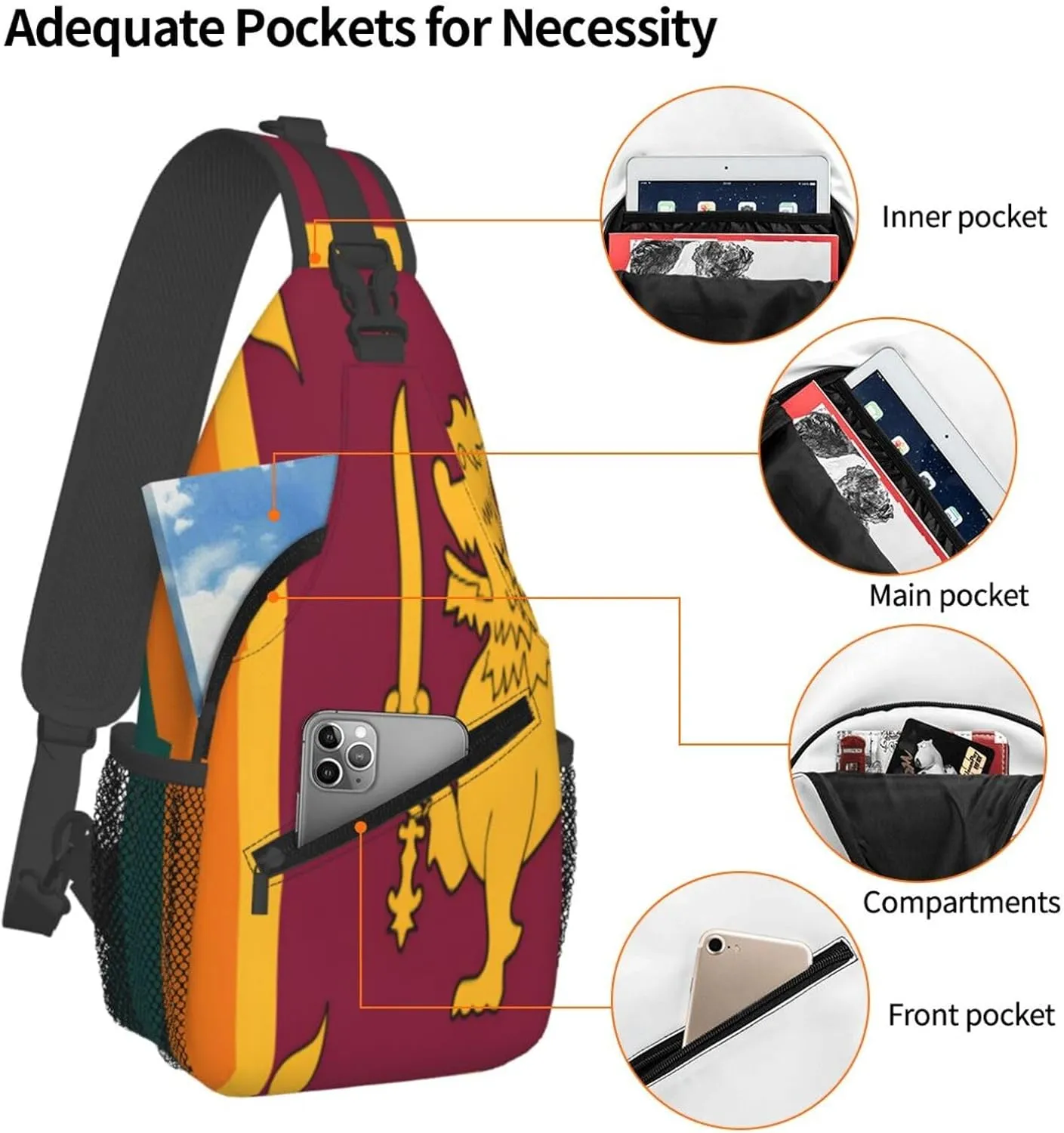 Tanzania Flag Men's And Women's Small Crossbody Bags Chest Bags Daily Bags Are Suitable For Outdoor Hiking Trips