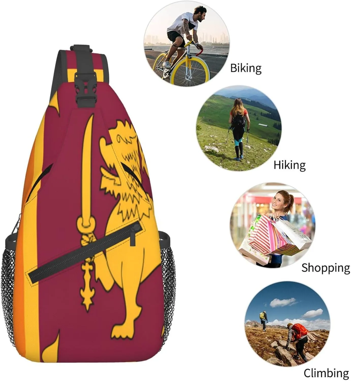 Tanzania Flag Men's And Women's Small Crossbody Bags Chest Bags Daily Bags Are Suitable For Outdoor Hiking Trips