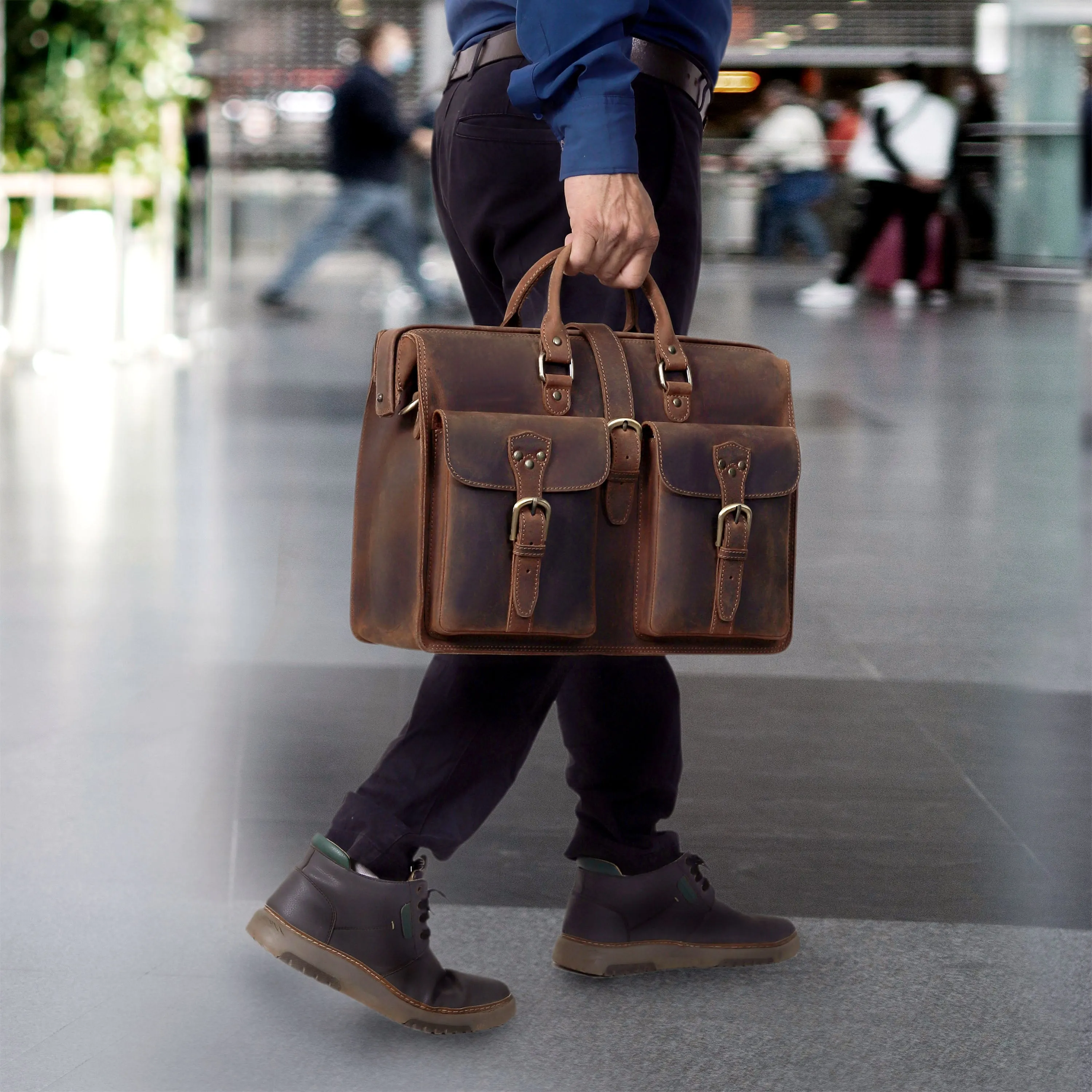 The Atlantic Buffalo Leather Briefcase