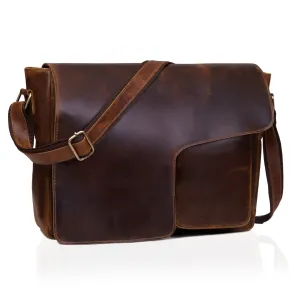 The Saturn Buffalo Leather Briefcase