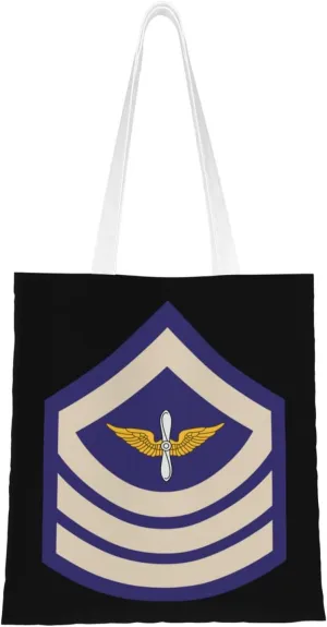 The United States Army Has Unauthorized Badges for the 4Th Rank of Aviation Specialist Tote Bag for Women Canvas Shopping Bags Reusable Beach Bag Grocery Bags Tote Shoulder Bag Gift Bags