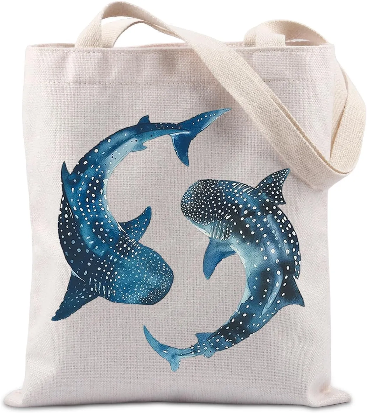 TIIMG Shark Lovers Gift Ocean Animal Shark Gift Ocean Protection Navigation Gift Hawaii Beache Shark Tote Bag