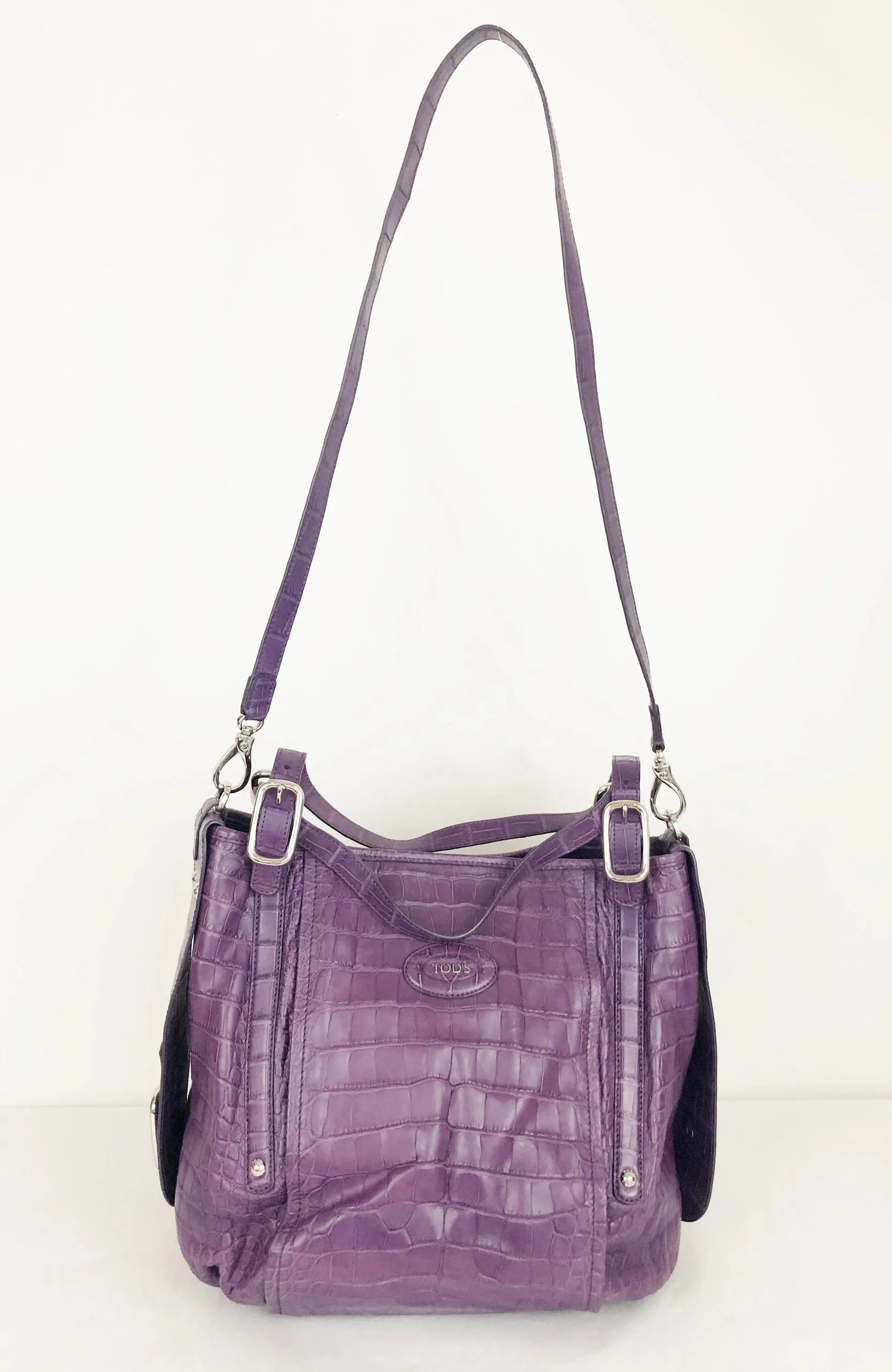 Tod's Embossed Leather Satchel
