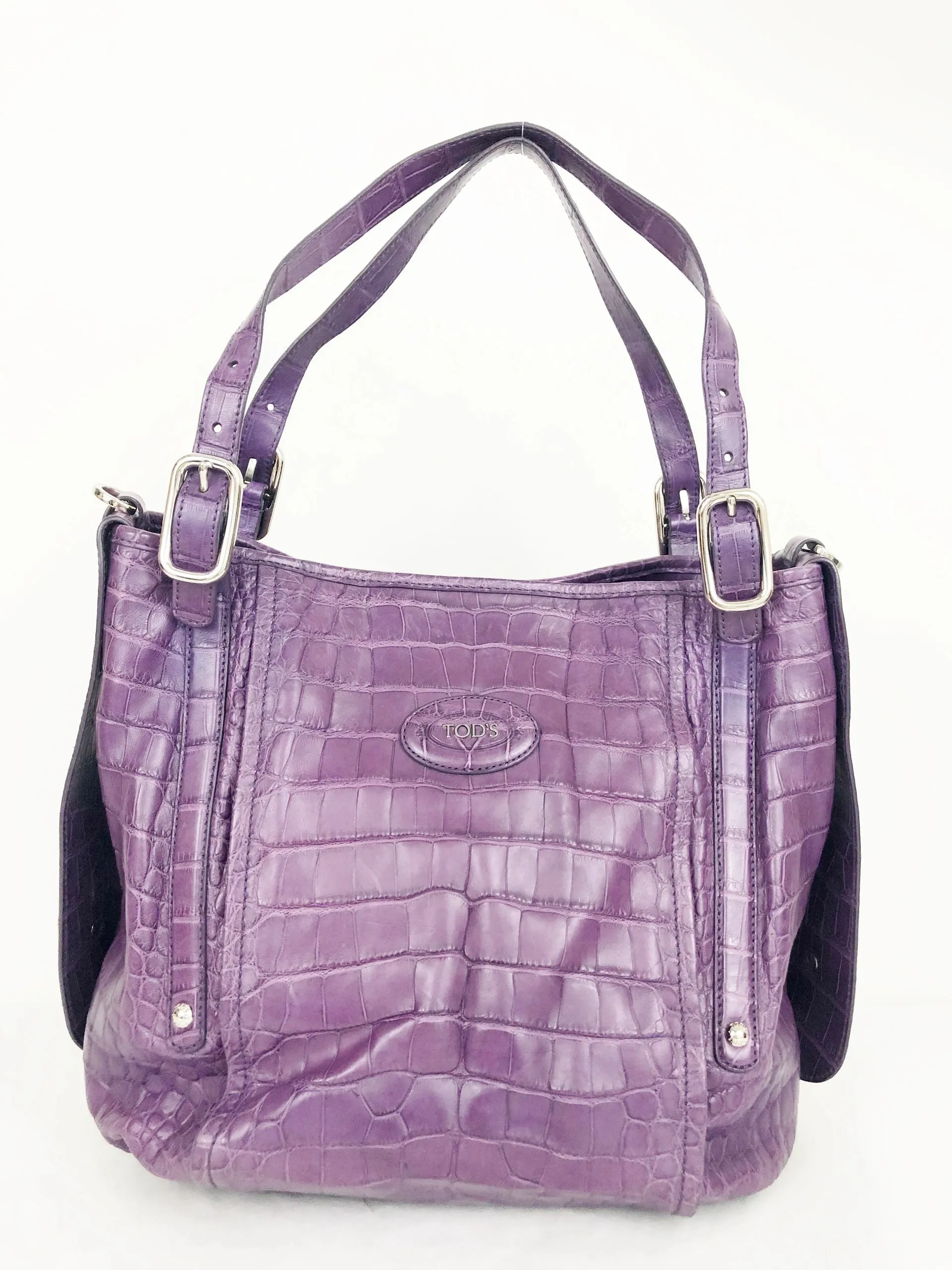Tod's Embossed Leather Satchel