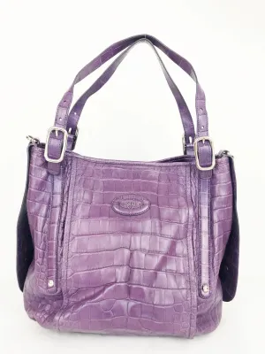 Tod's Embossed Leather Satchel