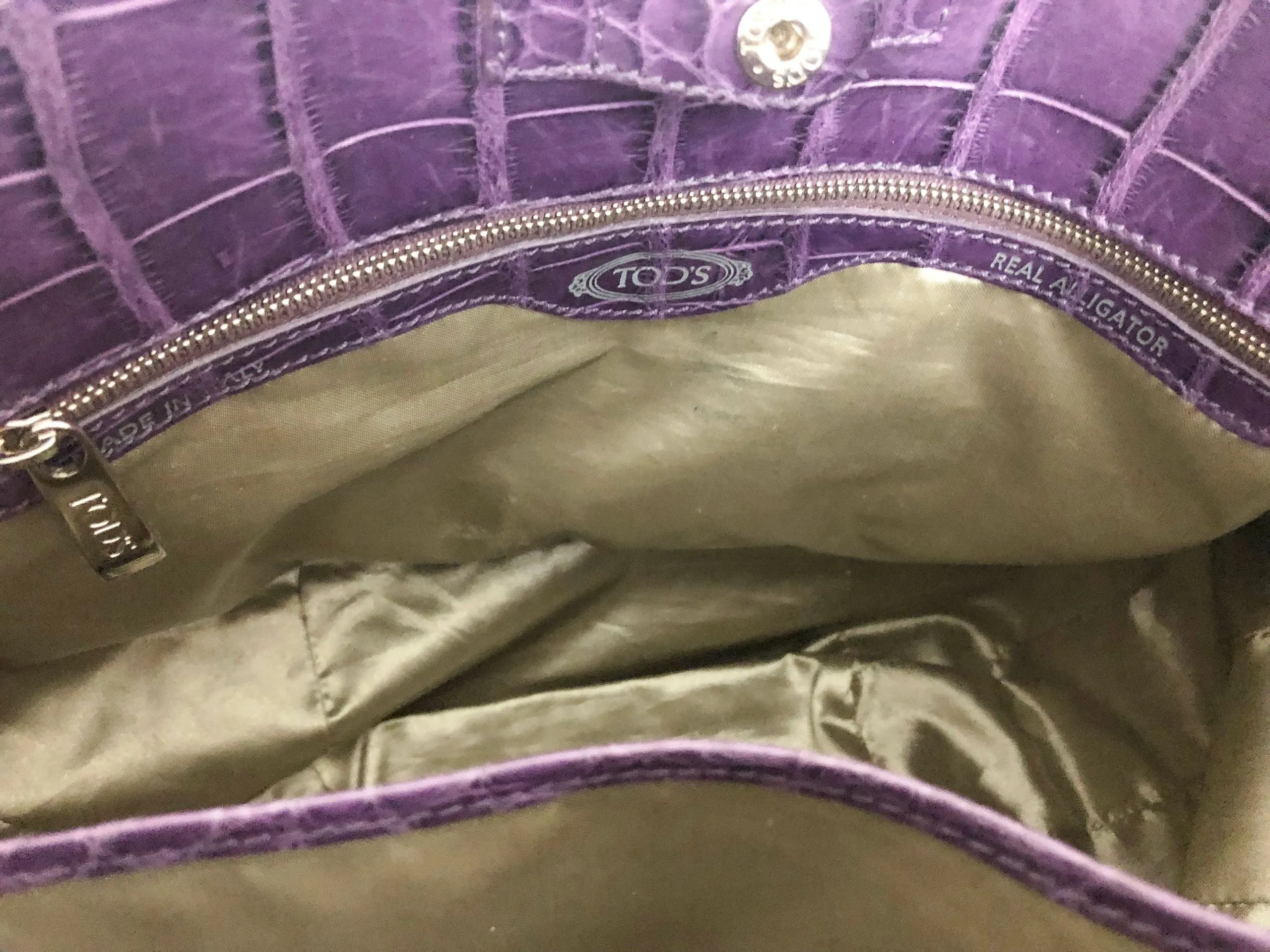Tod's Embossed Leather Satchel