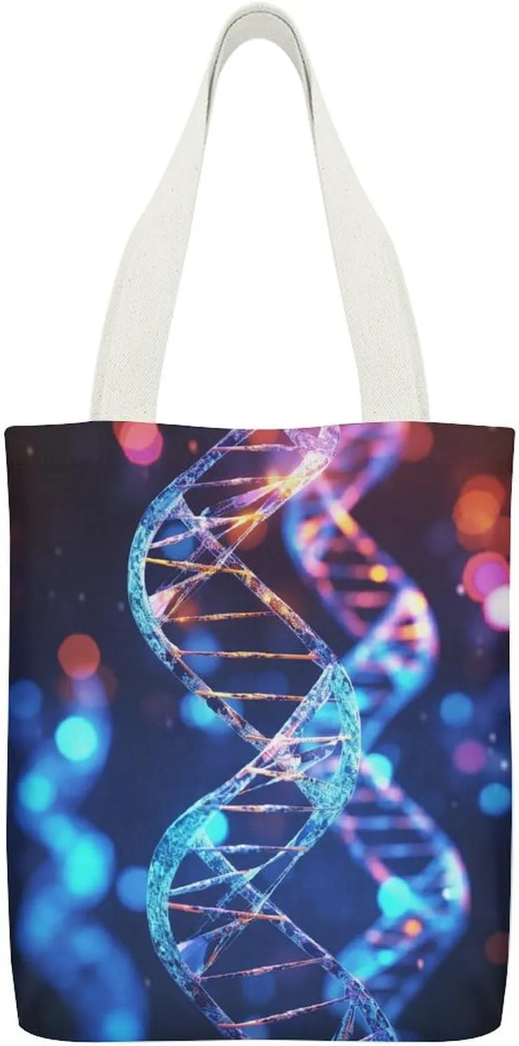 Tote Bag for Women DNA Genetic Helix Printed Shoulder Bags Bag Work Totes Handbag for Daily Shopping Or Travel