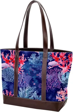 Tote Bag for Women, Large Tote Bags for Women, Women's Tote Handbags, Marine Animal Shark Swarm, Totes for Women