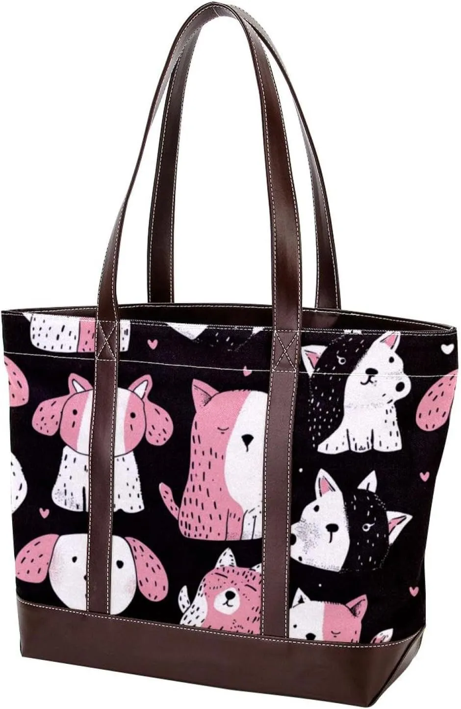 Tote Bag for Women, Large Tote Bags for Women, Women's Tote Handbags, Sheep Cat Dog Cartoon Animal, Totes for Women