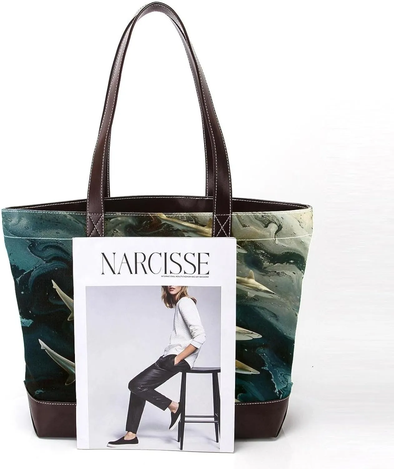Tote Bags, Large Tote Bags for Women, Tote Bag with Zipper, March Is Coming Cartoon Cats Lovely, Totes for Women