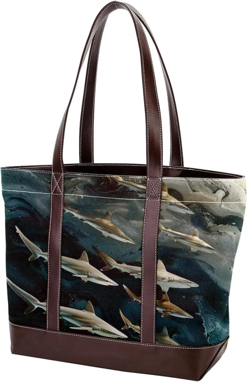 Tote Bags, Large Tote Bags for Women, Tote Bag with Zipper, March Is Coming Cartoon Cats Lovely, Totes for Women