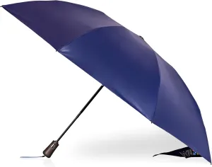 totes Reverse Close Folding Inbrella with Auto Open Close and Compact, Windproof Design, Black