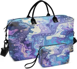 Travel Duffel Bag Large Weekender Overnight Bags for Women Men, Fluid Liquid Gym Bag with Toiletry Bag