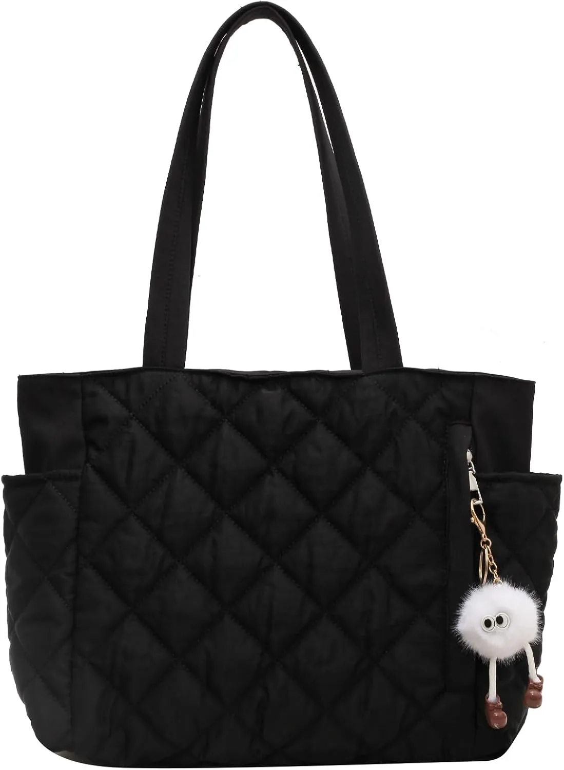 Travel Totes，Puffer Work Tote Bag for Women, Quilted Puffy Bag with compartments