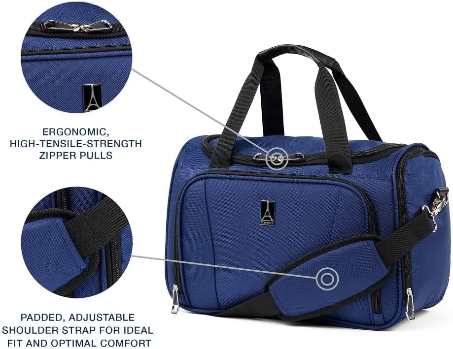 Travelpro Runway 3 piece Luggage Set, Carry on UnderSeat Luggage Soft Tote, Carry-on & Convertible Medium to Large 28-Inch Check-in Expandable Luggage, 4 Spinner Wheels, Softside Suitcase, Blue