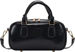 Trendy Bowling Tote Handbags and Purses Women Shoulder Crossbody Bags Vegan Leather Ladies Messenger
