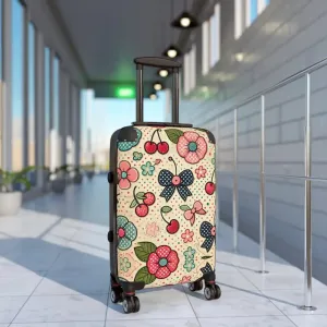 Trendy Floral Print Suitcase for Cool Explorers