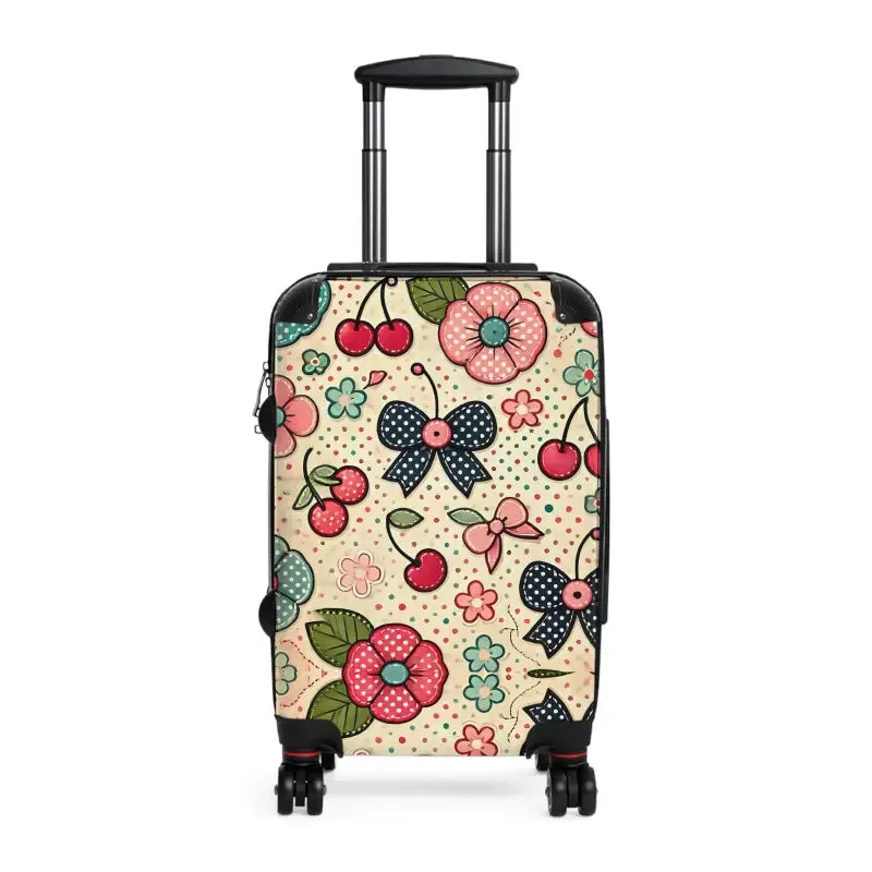 Trendy Floral Print Suitcase for Cool Explorers