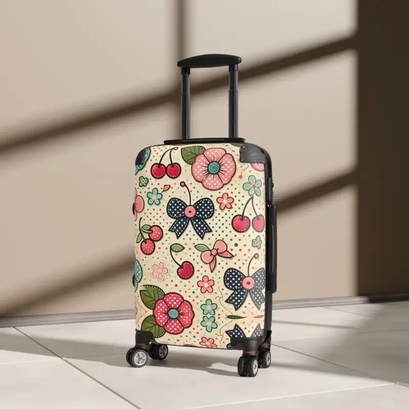 Trendy Floral Print Suitcase for Cool Explorers