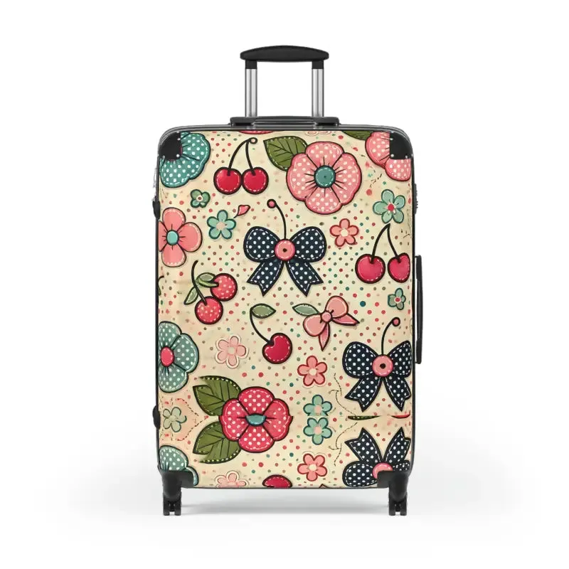 Trendy Floral Print Suitcase for Cool Explorers