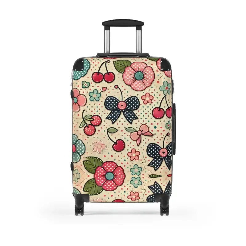 Trendy Floral Print Suitcase for Cool Explorers