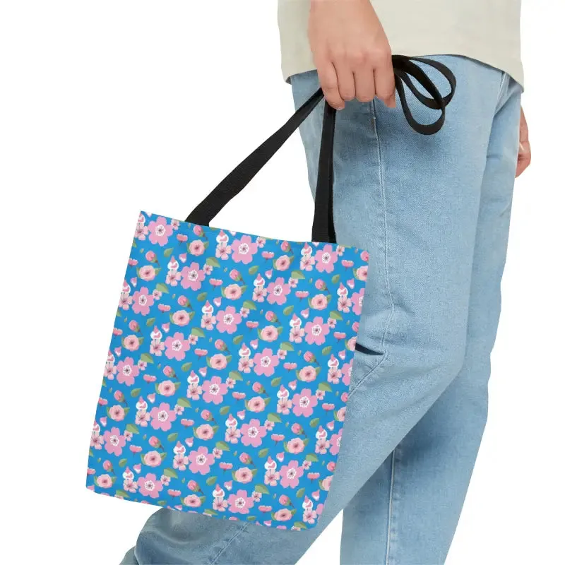 Trendy Print Tote Bag with Floral Pattern
