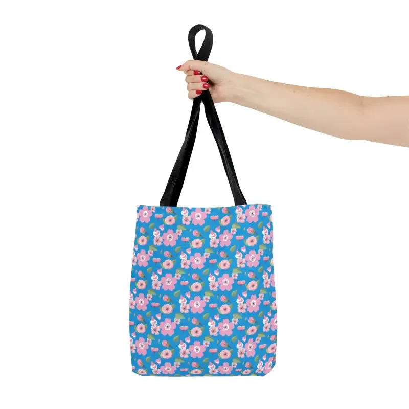 Trendy Print Tote Bag with Floral Pattern