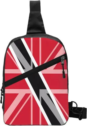 Trinidad and Tobago UK Flag Packable Crossbody Bag Portable Sling Bags Foldable Travel Daypack Reusable Sports Shoulder Backpack Diagonally Chest Bag for Workout