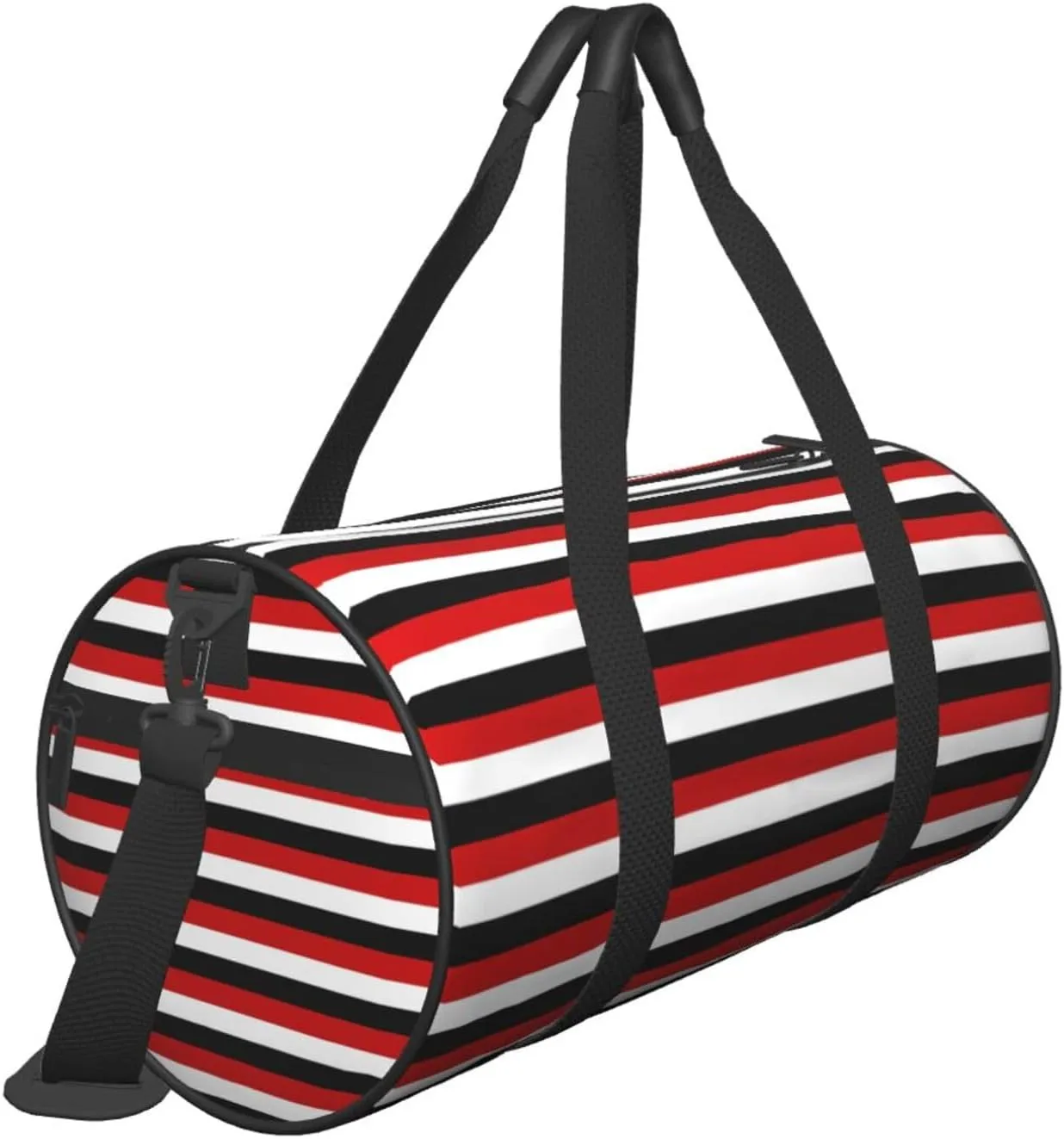 Trinidad And Tobago Yemen Flag Stripes Round Travel Duffel Bag Large Capacity Gym Sports Bags for Hiking Vacation Trips