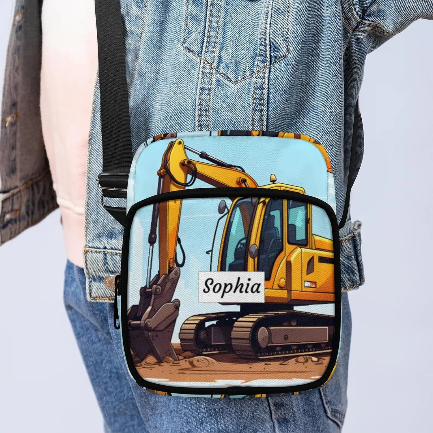 TropicalLife Personalized Crossbody Bag for Women Men Custom Name Messenger Bags