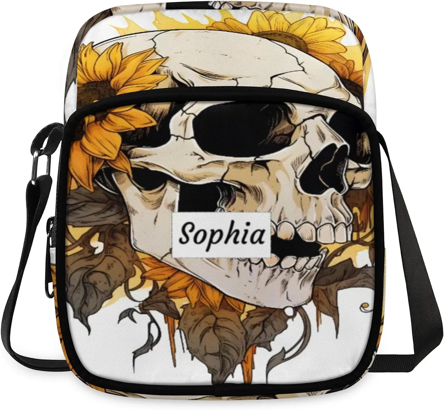 TropicalLife Personalized Crossbody Bag for Women Men Custom Name Messenger Bags