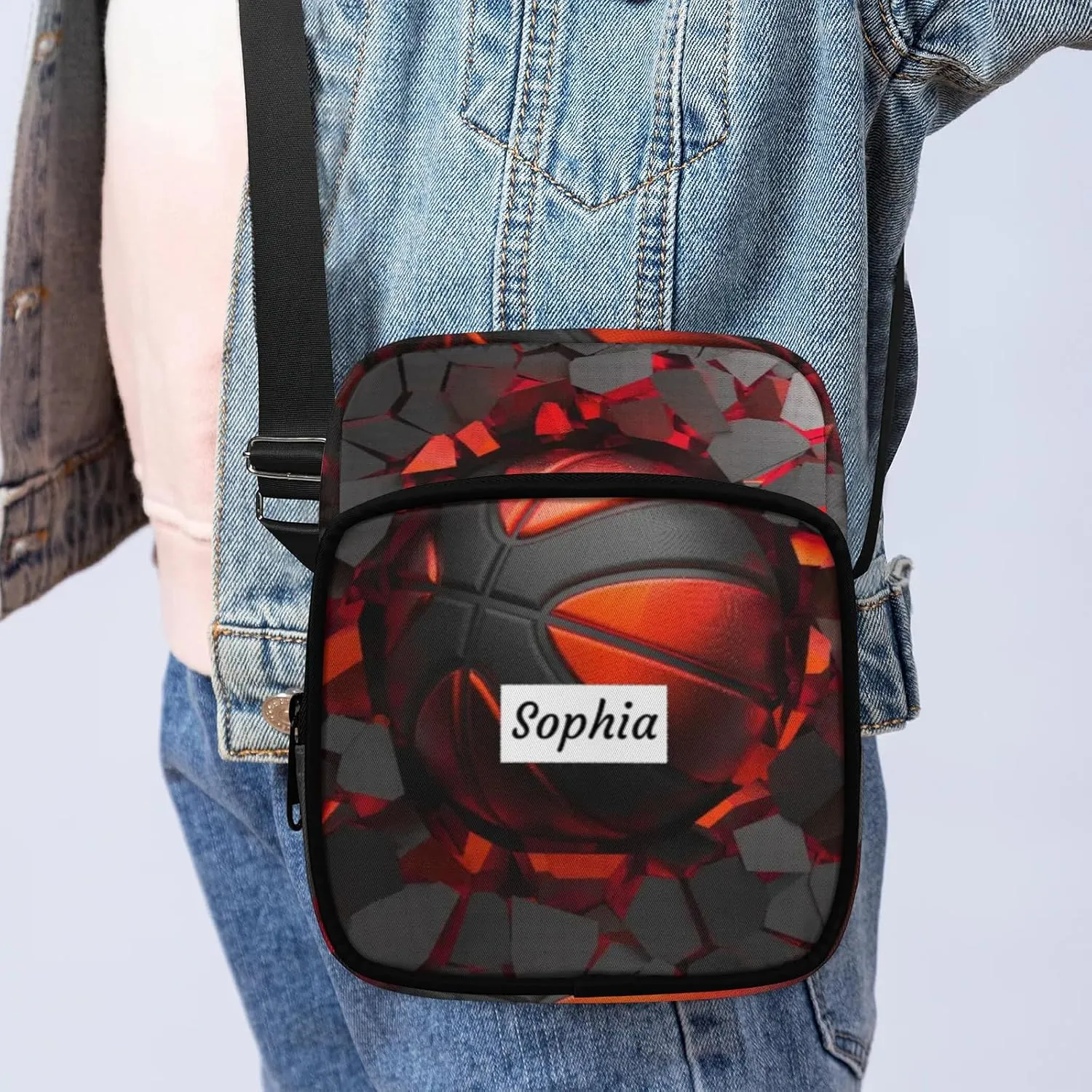 TropicalLife Personalized Crossbody Bag for Women Men Custom Name Messenger Bags