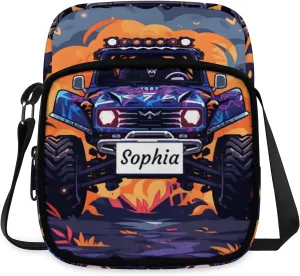 TropicalLife Personalized Crossbody Bag for Women Men Custom Name Messenger Bags
