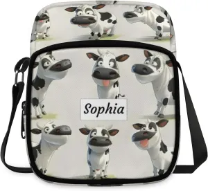TropicalLife Personalized Crossbody Bag for Women Men Custom Name Messenger Bags