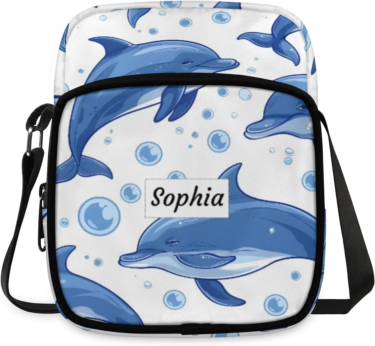 TropicalLife Personalized Crossbody Bag for Women Men Custom Name Messenger Bags