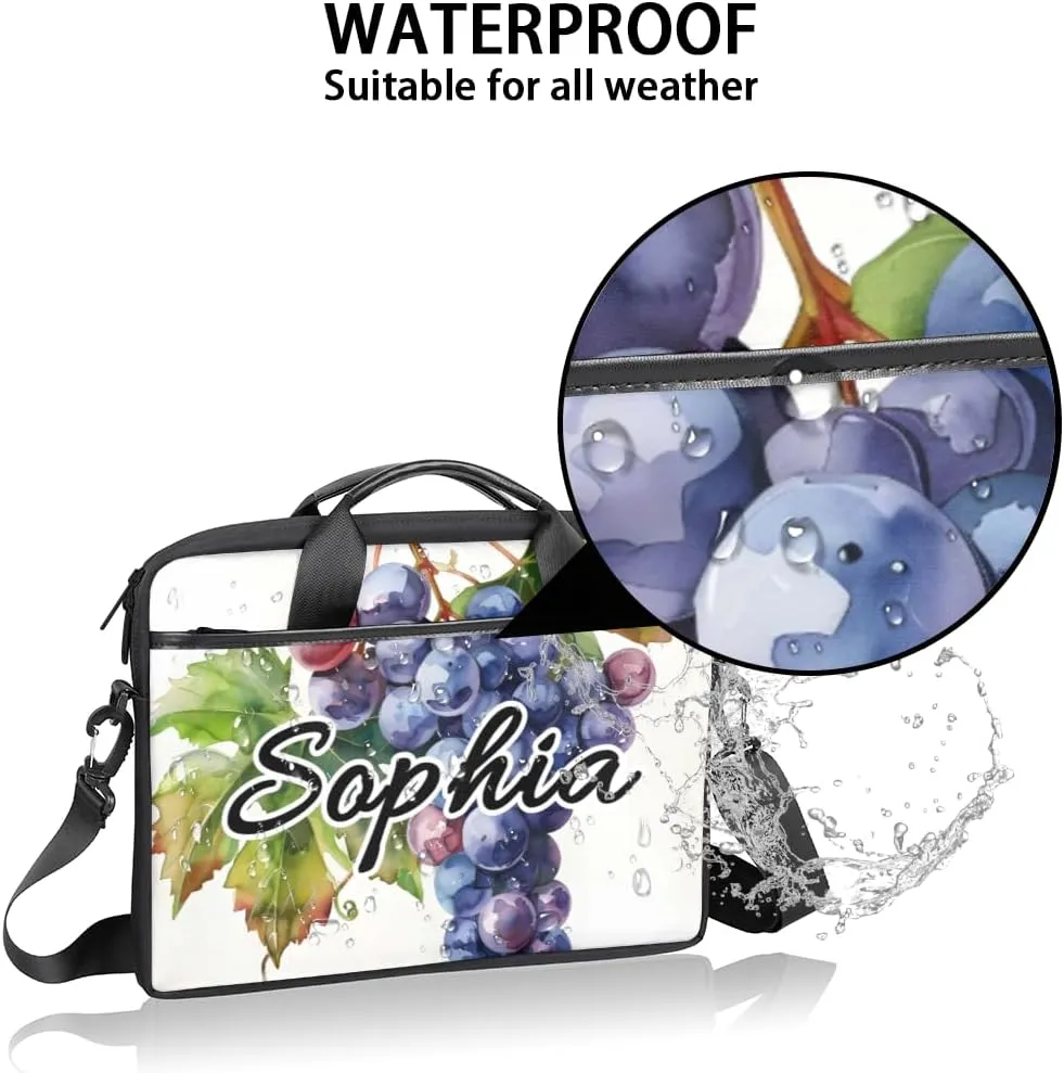TropicalLife Personalized Laptop Bag 15 Inch Custom Sleeve Case with Handle Shoulder Strap Computer Messenger Bag