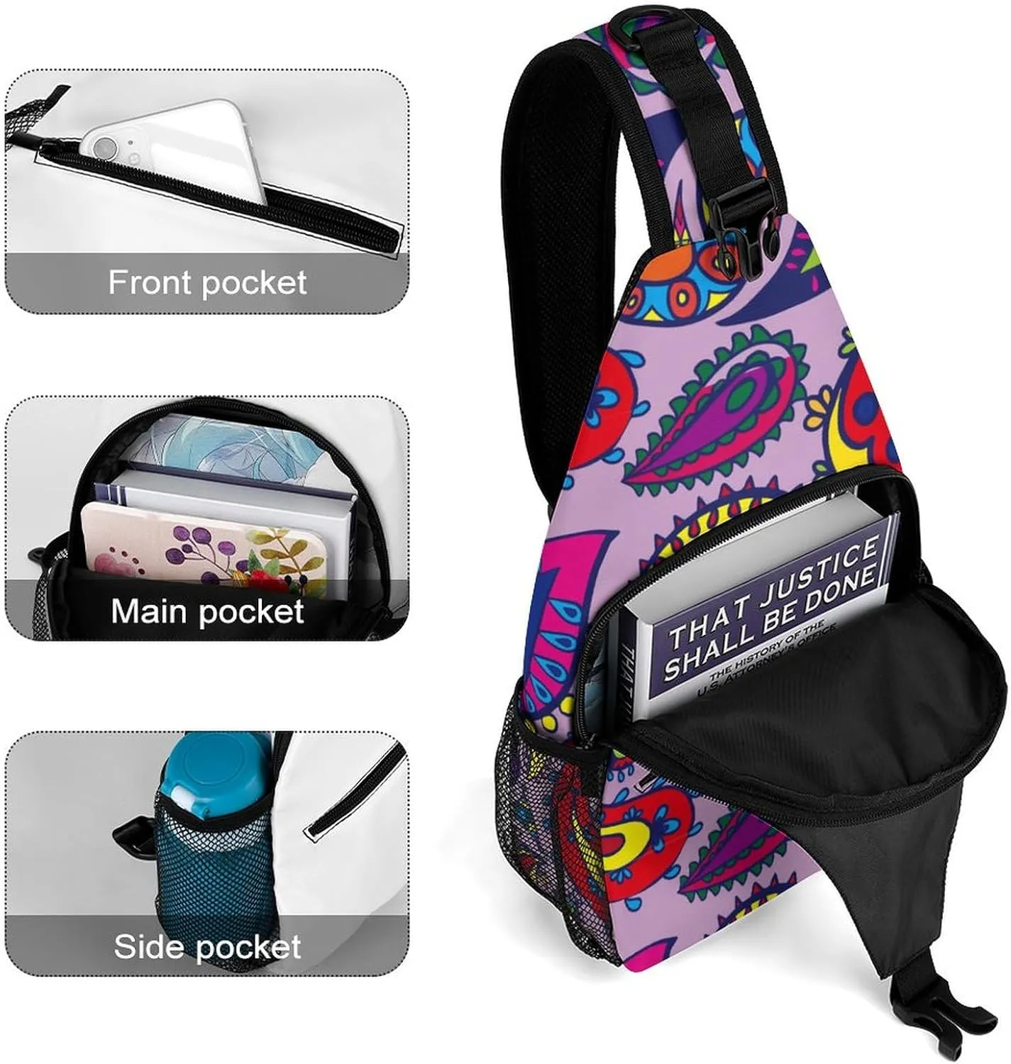 Underwater Paisley Versatile And Convenient Multipurpose Crossbody Bag - Perfect for Travel And Hiking