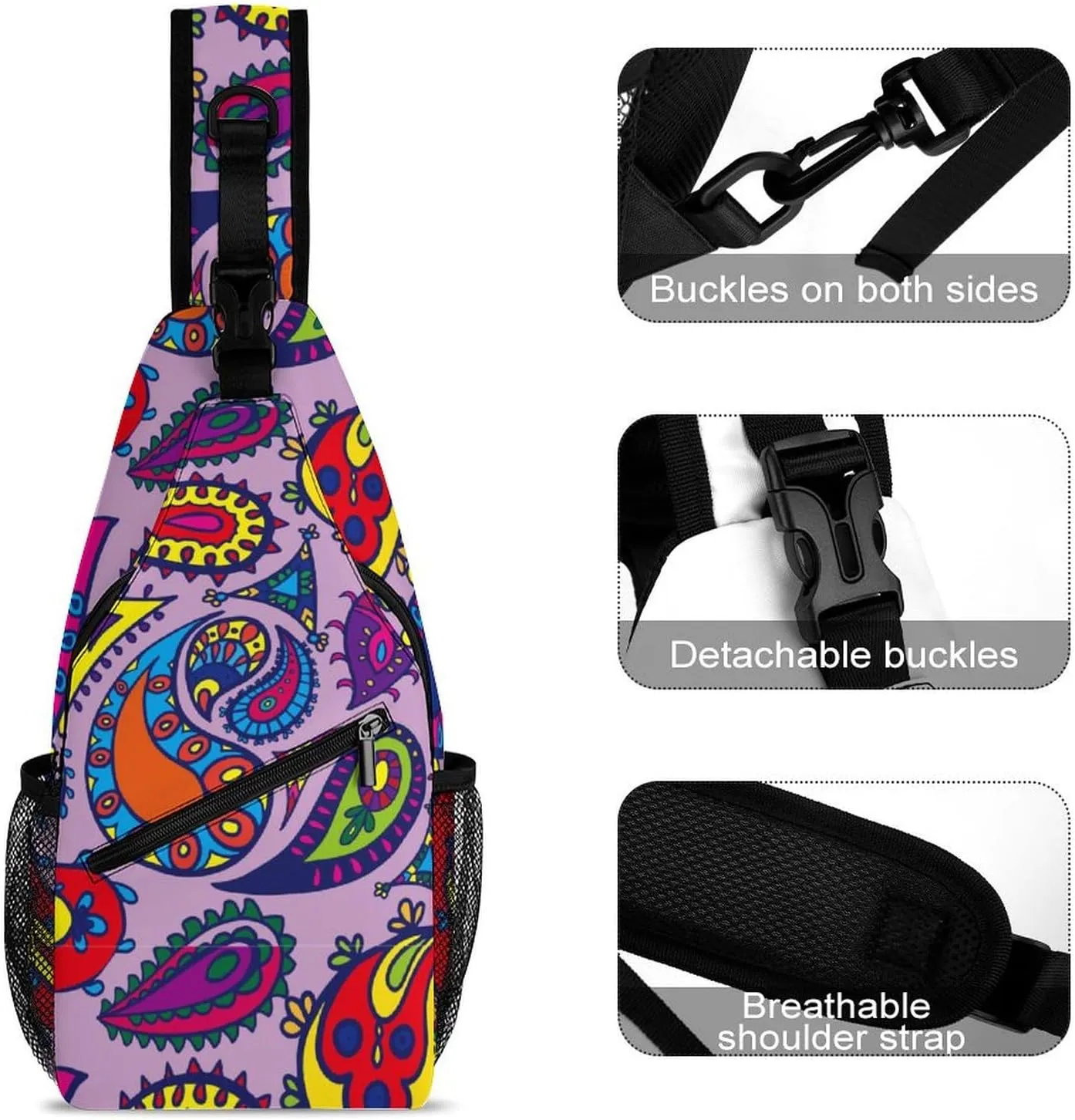 Underwater Paisley Versatile And Convenient Multipurpose Crossbody Bag - Perfect for Travel And Hiking
