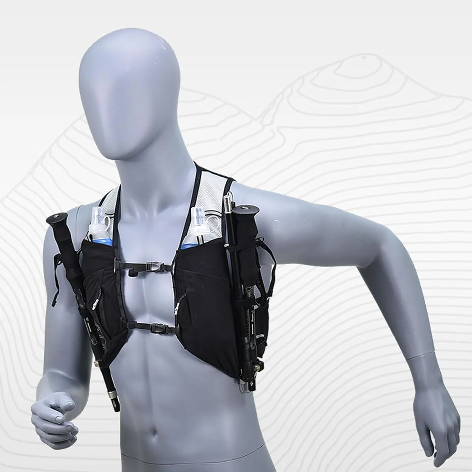 Unisex Water Bag Vest for Trail Running and Hiking, Comfortable, Stable, Simple and Quick to Refill Water Bag