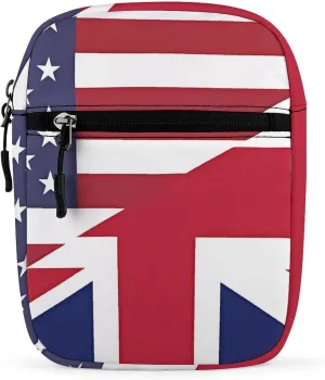 U.S.Britain Flag Small Crossbody Purse Cute Travel Shoulder Bag with Adjustable Strap for Men Women