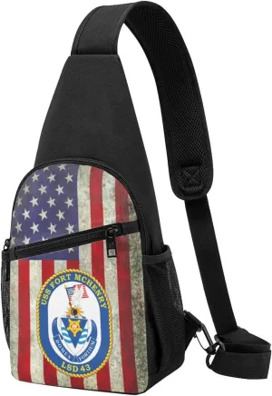 USS Fort McHenry Lsd-43 Travel Hiking Bag Cross Chest Bag Diagonally