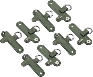 uxcell 8Pcs Leather Purse Straps, 6.1cmx2.4cm Punch-Free Buckle Bag Strap Transformation Accessories for Mini Bag Handbag Crossbody Shoulder Strap, Green