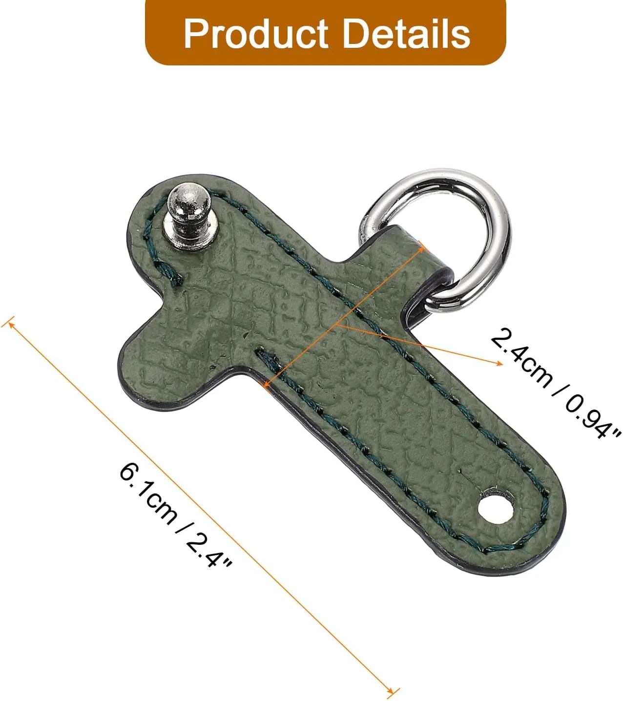 uxcell 8Pcs Leather Purse Straps, 6.1cmx2.4cm Punch-Free Buckle Bag Strap Transformation Accessories for Mini Bag Handbag Crossbody Shoulder Strap, Green
